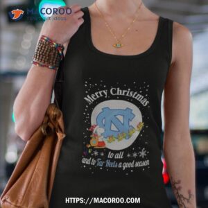 Snoopy Merry Christmas To All And To North Carolina Tar Heels A Good Season Tank Top 4