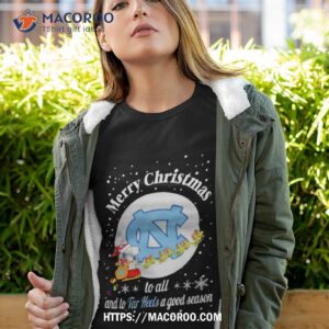 Snoopy Merry Christmas To All And To North Carolina Tar Heels A Good Season Tshirt 4