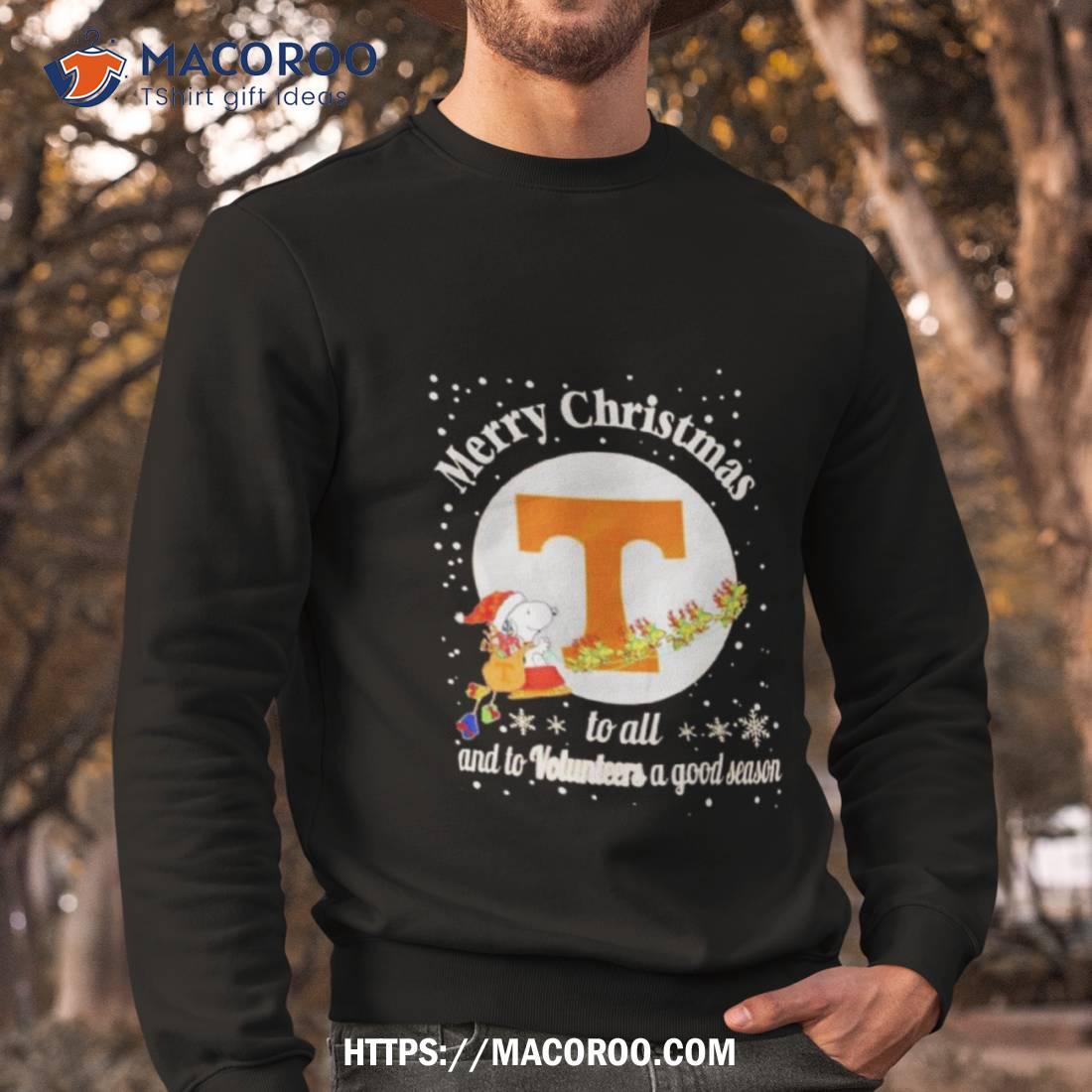 Snoopy Merry Christmas To All And To Tennessee Volunteers A Good Season T Shirt Snoopy Merry Christmas To All And To Tennessee Volunteers A Good Season T Shirt