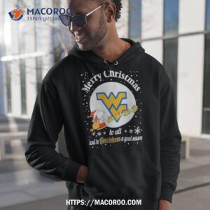Snoopy Merry Christmas To All And To Virginia Mountaineers A Good Season T Shirt