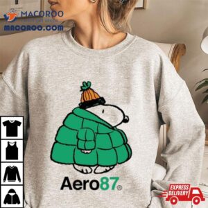 Snoopy Winter Puffy Jacket Aero Tshirt