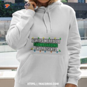 Snowboarding Christmas Colored Lights Shirt