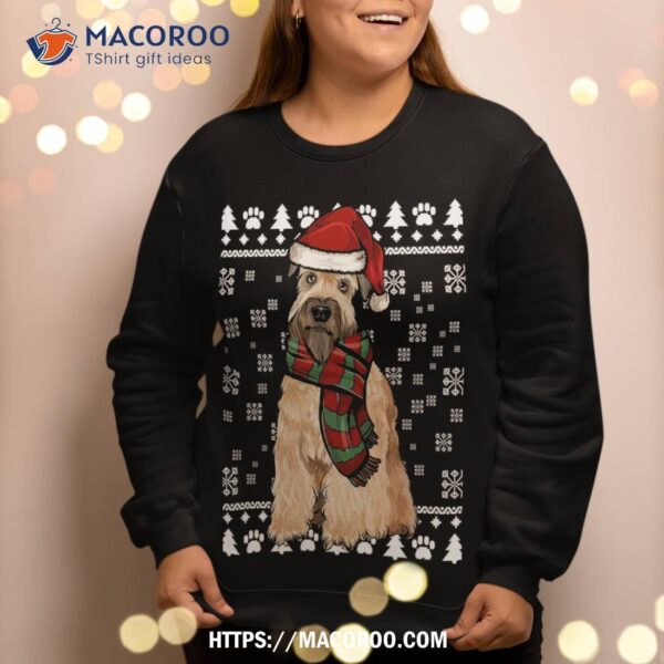 Soft Coated Wheaten Terrier Dog Santa Xmas Ugly Christmas Sweatshirt