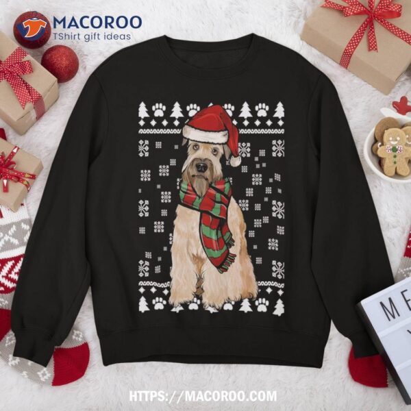 Soft Coated Wheaten Terrier Dog Santa Xmas Ugly Christmas Sweatshirt