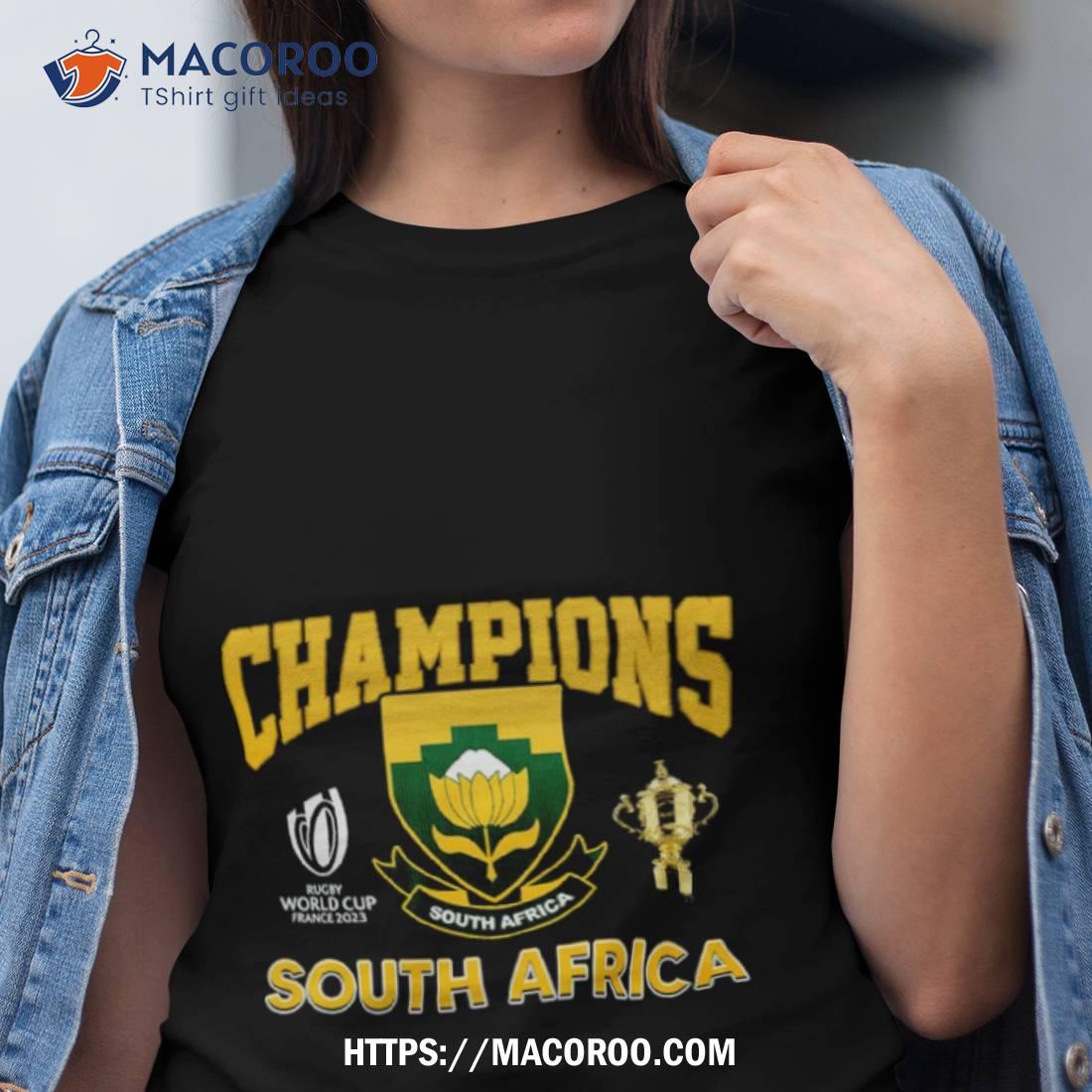 South Africa South Africa Rugby World Cup France Champions 2023 Shirt South Africa South Africa Rugby World Cup France Champions 2023 Shirt