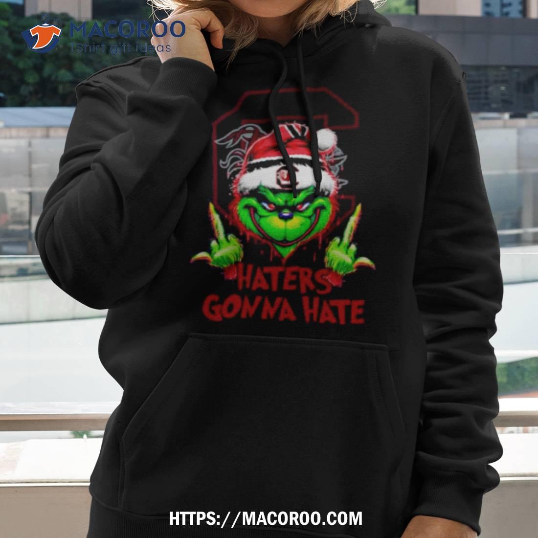 South Carolina Gamecocks Grinch Santa Middle Finger Haters Gonna Hate Shirt South Carolina Gamecocks Grinch Santa Middle Finger Haters Gonna Hate Shirt