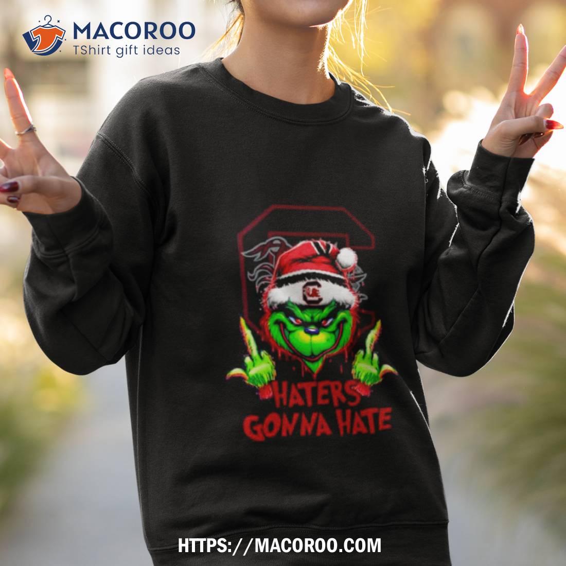 South Carolina Gamecocks Grinch Santa Middle Finger Haters Gonna Hate Shirt South Carolina Gamecocks Grinch Santa Middle Finger Haters Gonna Hate Shirt