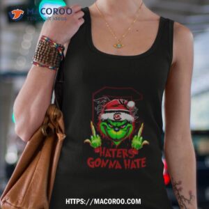 South Carolina Gamecocks Grinch Santa Middle Finger Haters Gonna Hate Shirt