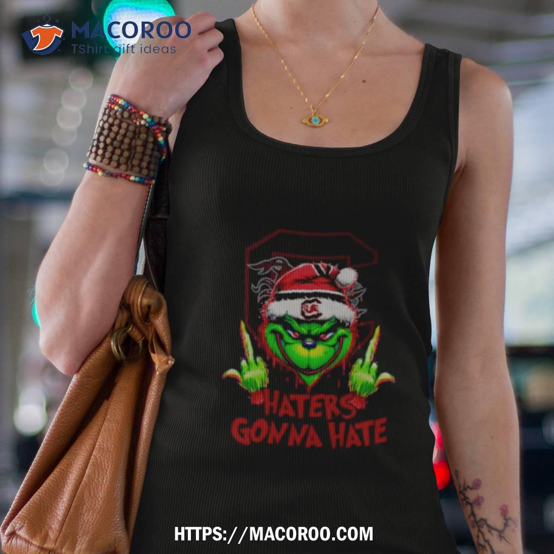 South Carolina Gamecocks Grinch Santa Middle Finger Haters Gonna Hate Shirt South Carolina Gamecocks Grinch Santa Middle Finger Haters Gonna Hate Shirt