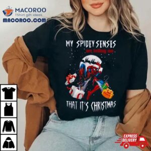 Spiderman My Spidey Senses Are Telling Me That It Is Christmas T Shirt