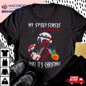 Spiderman My Spidey Senses Are Telling Me That It Is Christmas Tshirt