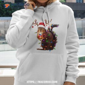 Squirrel Santa Christmas Lights Hoodie