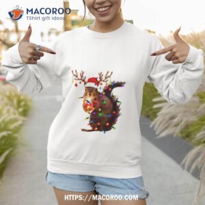 Squirrel Santa Christmas Lights Sweatshirt