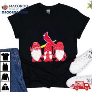 St Louis Cardinals Gnomes Merry Christmas Tshirt