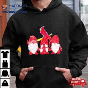 St Louis Cardinals Gnomes Merry Christmas Tshirt