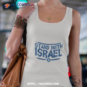 Stand With Israel Blue Text Shirt 2 Stand With Israel Blue Tex Tank Top 4