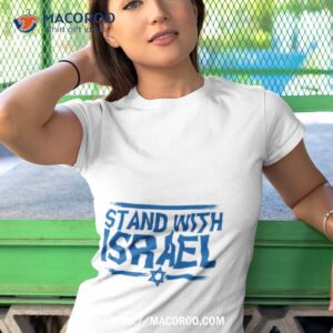 Stand With Israel Blue Text Shirt 3 Stand With Israel Blue Tex Tshirt 1
