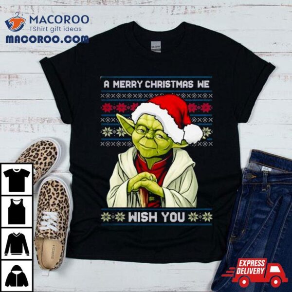 Star Wars Yoda A Merry Christmas We Wish You Ugly Shirt