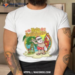 Surfer Santa Hawaiian Christmas Shirt