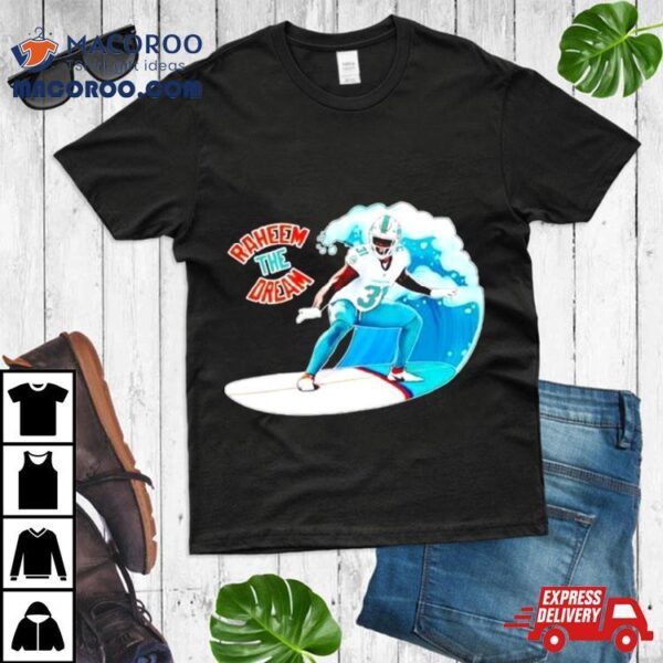 Surfing Raheem The Dream Miami Dolphins Shirt