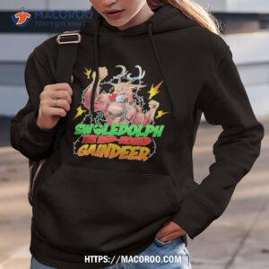 Swoledolph The Red Nosed Gaindeer Christmas Lights Hoodie 3