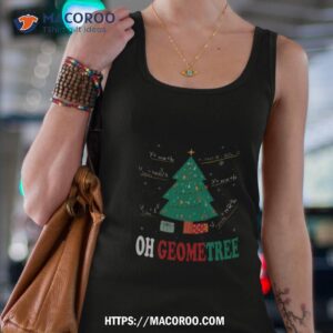 Teacher Math Christmas Geometree Tank Top 4