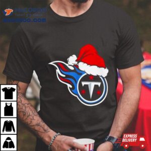 Tennessee Titans Logo Santa Hat Christmas 2023 Shirt 2 Tennessee Titans Logo Santa Hat Christmas Tshirt