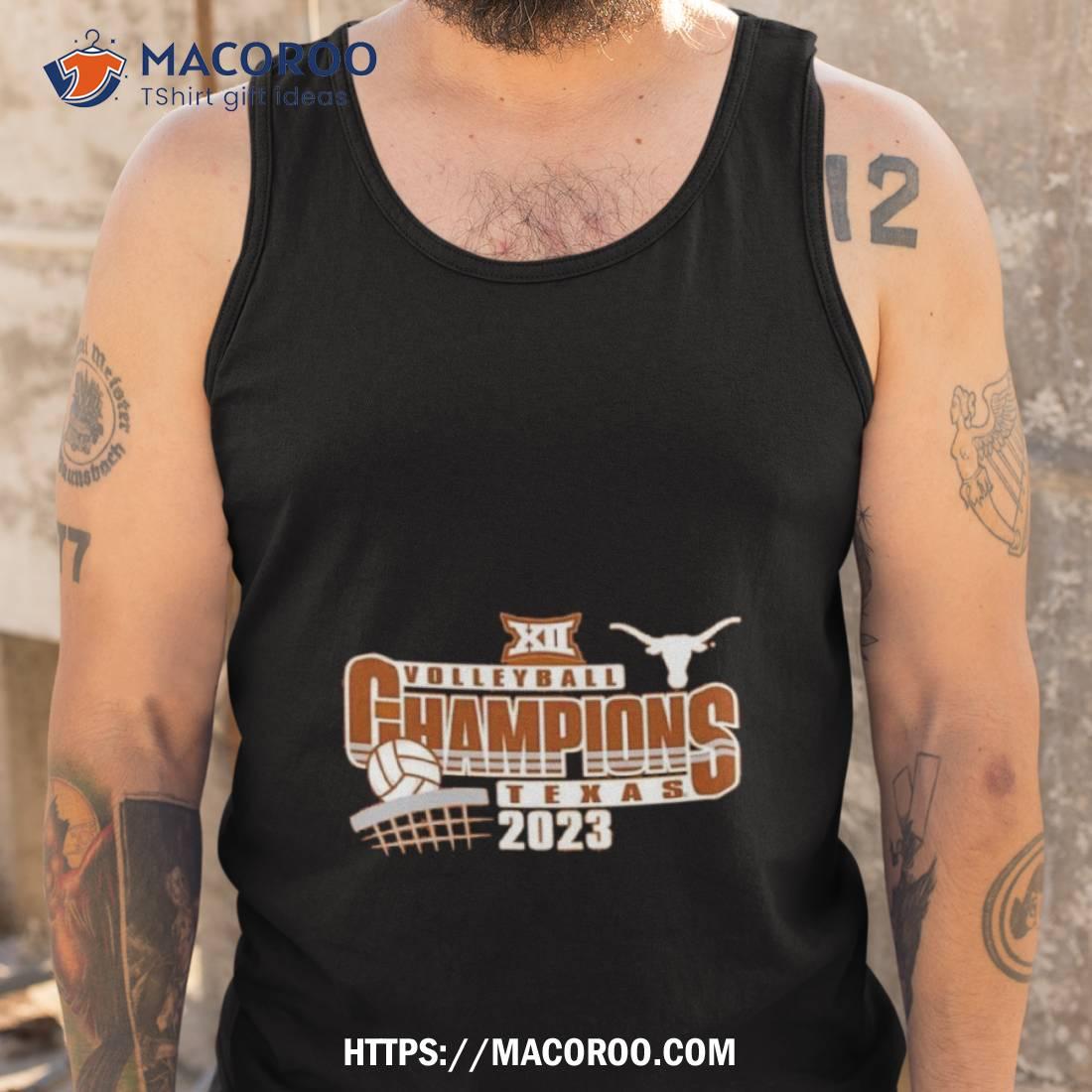 Texas Longhorns 2023 Big 12 Women’s Volleyball Regular Season Champions Locker Room T Shirt Texas Longhorns 2023 Big 12 Women’s Volleyball Regular Season Champions Locker Room T Shirt