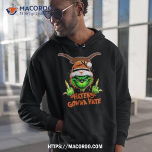 Texas Longhorns Grinch Santa Middle Finger Haters Gonna Hate Shirt