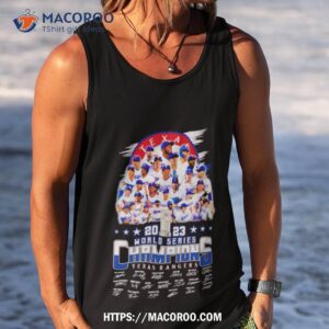 Texas Rangers 2023 World Champions Thank You For The Memories Signatures Shirt 3 Texas Rangers 2023 World Champions Thank You For The Memories Signatures Tank Top