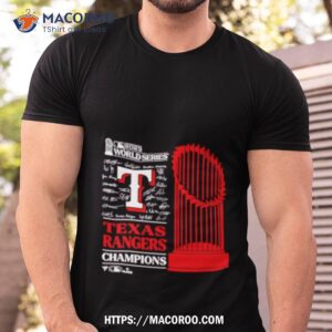 Texas Rangers 2023 World Series Champions Big & Tall Roster Shirt