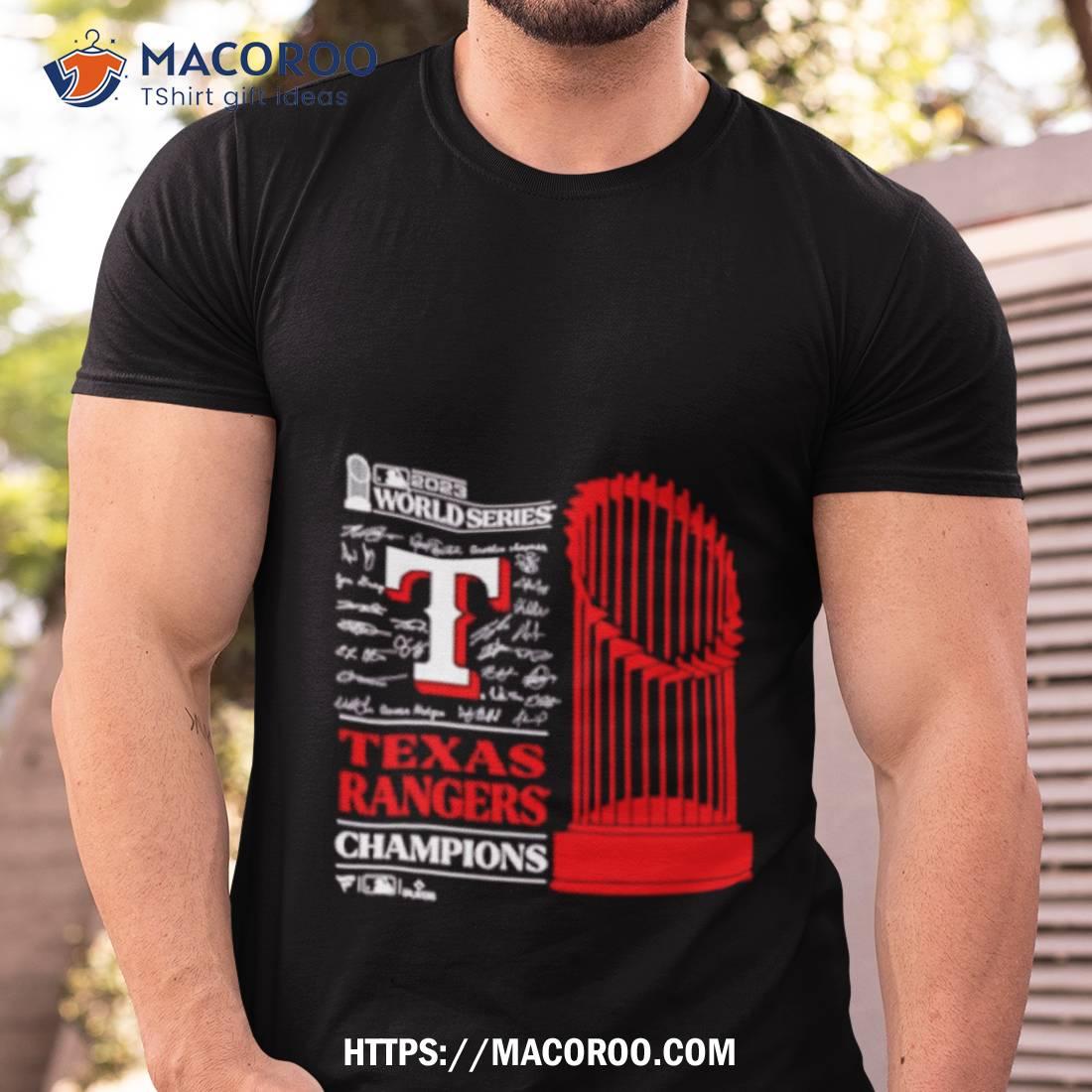 Texas Rangers 2023 World Series Champions Big & Tall Roster Shirt Texas Rangers 2023 World Series Champions Big & Tall Roster Shirt