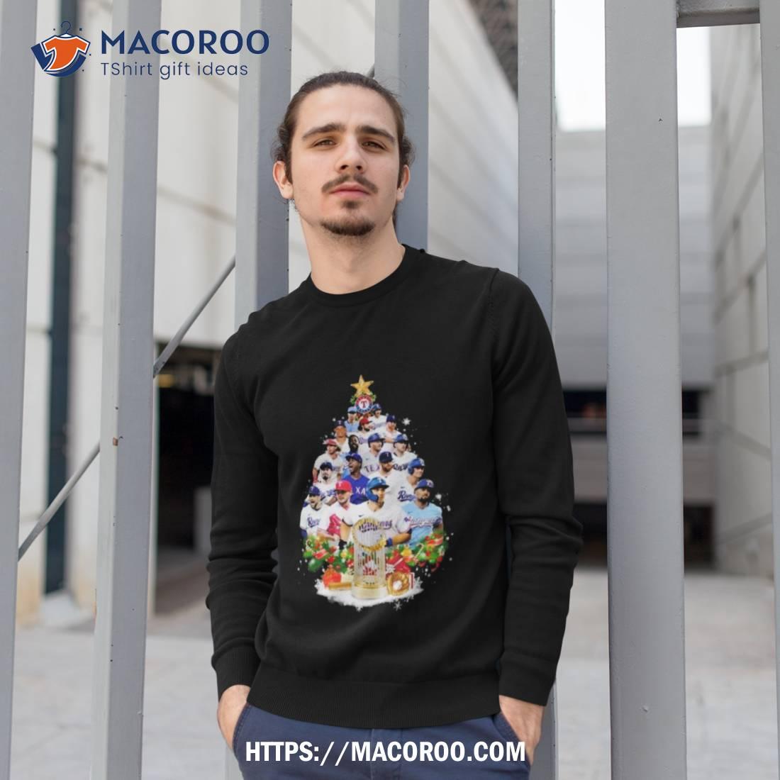 Texas Rangers 2023 World Series Champions Players Christmas Tree Shirt Texas Rangers 2023 World Series Champions Players Christmas Tree Shirt