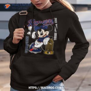 Texas Rangers Mickey Mouse 2023 World Series Champions Hoodie 3