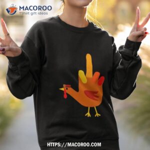 Thanksgiving Bird Funny Hand Turkey Sweatshirt 2