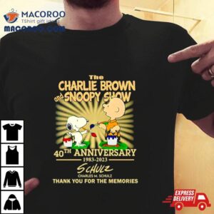 The Charlie Brown And Snoopy Show 40th Anniversary 1983 – 2023 Charles M.schulz Thank You For The Memories T Shirt