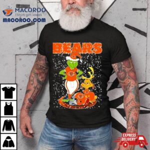 The Grinch And Dog Chicago Bears Merry Christmas Tshirt