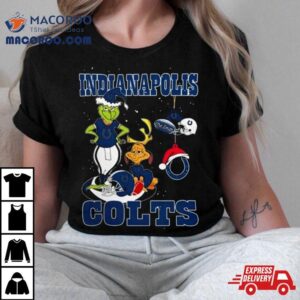 The Grinch And Dog Indianapolis Colts Christmas Tshirt