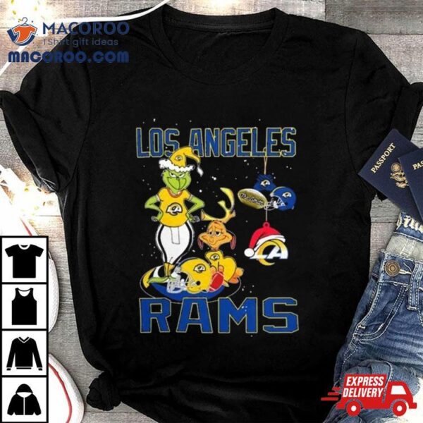 The Grinch And Dog Los Angeles Rams Christmas 2023 Shirt