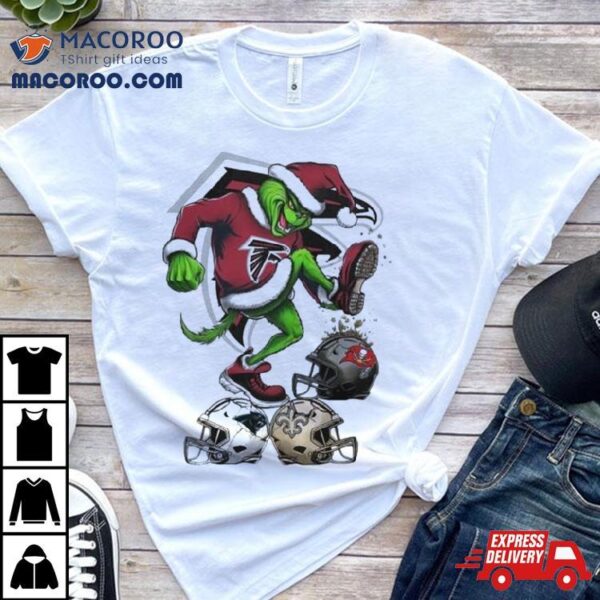 The Grinch Atlanta Falcons Stomp On Nfl Teams Christmas Logo Shirt