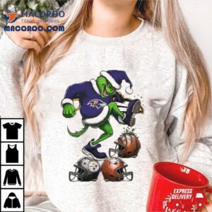 The Grinch Baltimore Ravens Stomp On Nfl Teams Christmas Logo Shirt