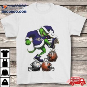 The Grinch Baltimore Ravens Stomp On Nfl Teams Christmas Logo Tshirt