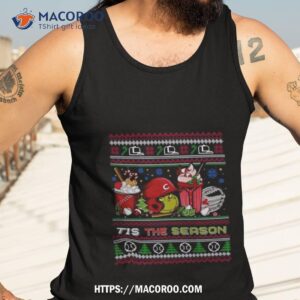 The Grinch Cincinnati Reds Tis The Damn Season Ugly Christmas T Shirt 3 The Grinch Cincinnati Reds Tis The Damn Season Ugly Christmas Tank Top 3