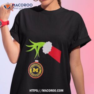 The Grinch Hand Hold University Of Michigan Christmas Shirt