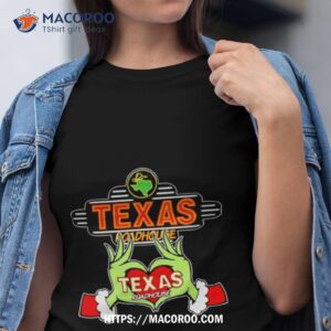 The Grinch Hand Love Texas Roadhouse Logo Christmas Shirt