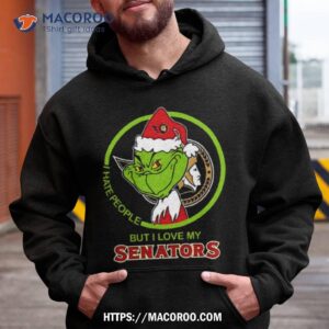 The Grinch I Hate People But I Love My Ottawa Senators Christmas T Shirt