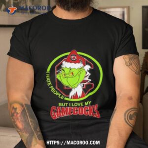 The Grinch I Hate People But I Love My South Carolina Gamecocks Football Logo Shirt