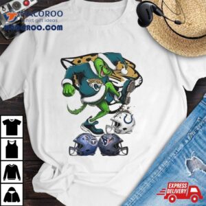 The Grinch Jacksonville Jaguars Stomp On Nfl Teams Christmas Logo Shirt