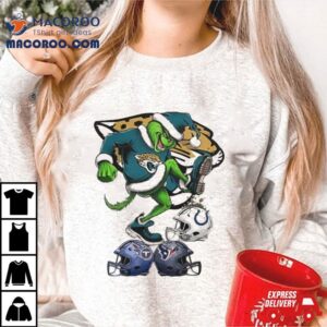 The Grinch Jacksonville Jaguars Stomp On Nfl Teams Christmas Logo Tshirt