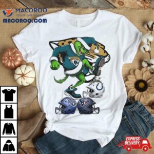 The Grinch Jacksonville Jaguars Stomp On Nfl Teams Christmas Logo Tshirt